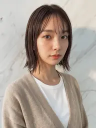 【新規/人気No.1💎】小顔・顔周り似合わせカット+質感再生カラー+髪質改善 2️⃣STEPトリートメント😊✨