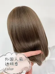 リタッチカラー(3㎝以内/白髪染めも可)シャンプーブロー込み\4720→¥4200