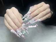 ［チップ長さだし］🎀ゴテゴテ全てパーツつけ放題（長さ出しオフ有料）