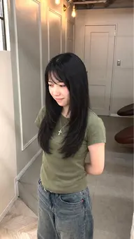 【透明感×似合わせ】髪質改善カラー🤎+顔周りカット×似合わせカット✂️