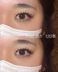 フラットラッシュ120本♡(オフ込み)✨1時間✨注意事項を必ずお読みください!