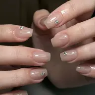 ♡練習モデル募集中♡お得にネイル💅🏻【オフ無し】ワンカラー×キラキラストーン10個