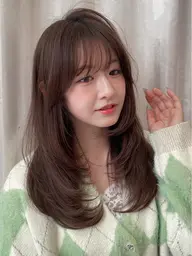 🌸朝5分で決まる🌸✨韓国風レイヤーカット+透明感カラー🫧