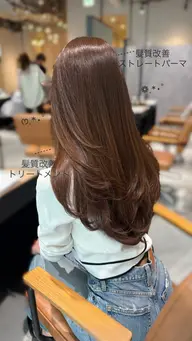 ✨【ダメージレス】巻ける縮毛矯正+透明感カラー✨