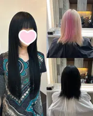 クイックトリートメント＆馴染ませカット無料🎀カラー(黒以外)+ダイヤモンド毛質80本