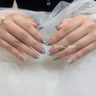 🌈チップ長さだし10本＋トレンド🧡マグネット｜フラッシュ｜ミラーネイル🐝✨