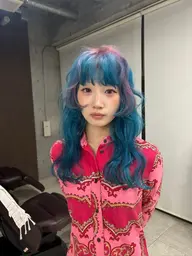 【デザインカラー】ケアブリーチ(リタッチ◎)➕デザインカラー🌈🍑➕ケアトリートメント🌿‬