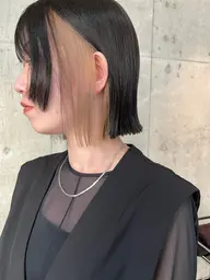 【🍄ボブ×インナーカラー🌸】ボブカット+インナーカラー+艶トリートメント
