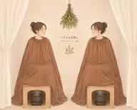 《ペアヨモギ蒸し》【3年熟成無農薬ヨモギ蒸し】を友達やカップルと♪冷え性、浮腫、月経トラブル、イライラに効果的!