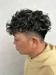 👑人気No.2👑メンズカット＋カラーorハイライト＋好きなメンズパーマ＋トリートメント＋スパ＋眉毛カット＋ヘアセット