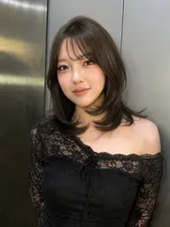 ‎【U-22‎🤍】🐈‍⬛透け感赤み消しカラー【レイヤーカット】＋【ワンカラー】