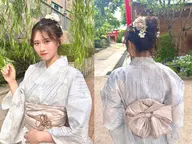 浴衣着付け+ヘアセット(メイク+¥2500)