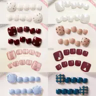 《フットネイル》【定額】ワンカラー/フレンチ/シンプルデザイン─約40種類から選択（他店様オフあり+1000円）