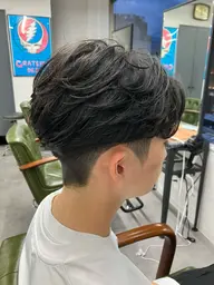 【男を磨け】メンズカット+パーマ+眉カット