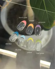 【夏におすすめ🌻】カラーフレンチネイル🌈（🖐🏻ハンド、オフあり）パラジェル⟡.*