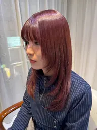 💇♀️✨透明感×艶髪コース✨✂️カット+🎨イルミナカラー+Aujuaトリートメント〈ケアプロ付き〉