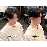 🌀【ミニモ学割】メンズカット+ケアパーマ+炭酸スパor眉カット