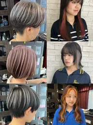 💎イヤリングカラーorアウターカラー(ブリーチ込)💎コテ巻き仕上げ🤍TOKIO treatment追加¥3300