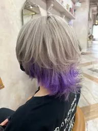 ⚡️撮影協力させてくれるウルフの方限定⚡️ デザインカラー🌈×ウルフカット🐺 記載欄をお読みになってご予約ください。