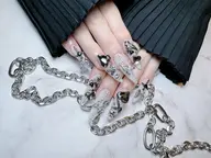❤️🔥地雷系ネイルok❤️🔥チップ長さだし+パーツなんでもOKつけ放題💎 オフ無し