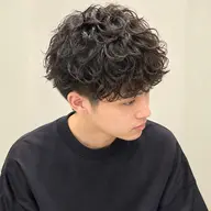 【men's】骨格矯正カット+無造作シャドウパーマ+炭酸ケア
