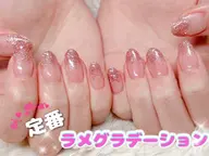 【ハンドネイル】90色ラメグラデーションネイル　¥3980