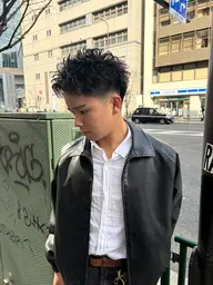 💈2回目以降〜💈メンズカット+ピンパーマ+毛髪補修トリートメント※ピンパーマメンズ、ルーズショートパーマ