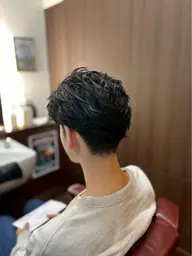 カット+フェザーパーマ