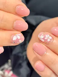 [オフあり]ワンカラーorグラデーション➕ワンポイントアート🎀¥5,000-