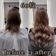【セミロングの方にオススメ】100%人毛シールエクステ(52cm ヘソ下)60枚15200円