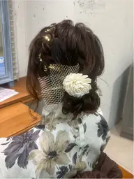 【お祭り、夏コン浴衣参戦にも🎐】浴衣着付け➕アレンジ(髪飾り持ち込み🆗)※小物や肌着裾除けもご持参ください🙌🏼