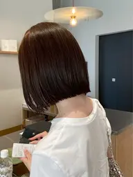 パツっとボブカット+似合わせカラー+トリートメント୨୧