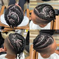 ⭐️STAR DESIGN CORNROWS⭐️星を取り入れたオリジナルデザイン🌟🔥掲載写真のデザイン限定です。