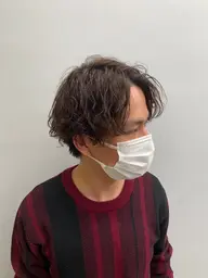 メンズカット+スパイラルパーマ