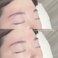 《眉の生え癖をリセット🪄》アイブロウWAX+ハリウッドブロウリフト(保湿+メイク込)¥5400