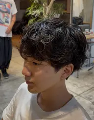 カット+無造作マッシュパーマ💇