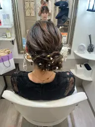 サイドお団子ヘアセット/ヘアアレンジ🎀お呼ばれやパーティーなどに🎉