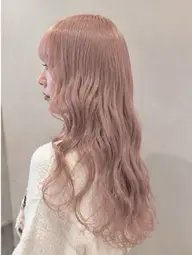 動画撮影🆗な方限定🎀/カット+1ブリーチカラー(リタッチ🆗)/ミルクティー/ピンクカラー