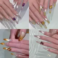 【研修生限定】新しい水光ネイル☆キラキラフラッシュxマグネット