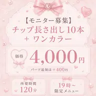 【モニター募集】チップ長さ出し10本+ワンカラー