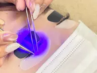 【LEDエクステ】フラットラッシュ100本(新規6300円、再来7300円)