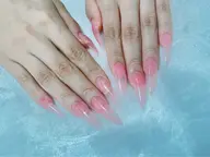 💅(オフあり)チップ長さ出し・ワンカラー／ラメ