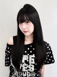 【 大人気 】🪽♡ 韓国艶髪が目指せる暗髪ワンカラー👚🩷＋2つの種類からお選びいただけるトリートメント付き✨️