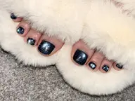 オフ無限定☆(フットバス甘皮ケア付き)フットワンカラー👠マグネット/オーロラ+¥500