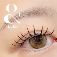 【上向き×濃さ】&Healthy(まつ毛パーマ) ×バインドロック80束(120本相当）