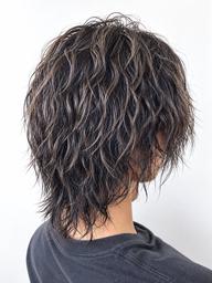 メンズパーマ+ハイライト(メッシュ)+カット ¥12,100