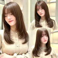 【🇰🇷迷ったらこちら🇰🇷】韓国トレンドカット✂️+透明感カラー✨超音波アイロントリートメント💭
