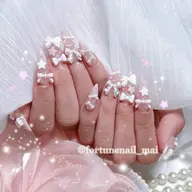 ✨推しネイル✨ハート・リボン・キラキラ🎀パーツ付け放題🪽⋆.*