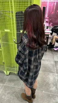 🌀お顔周りにアクセントを🌀インナーケアハイブリーチ+髪質改善カラー+サブリミックトリートメント