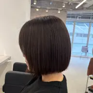 【✂️縮毛矯正×ぱつっとボブ✂️】収まり◎全体矯正+カット+うる艶トリートメント（超音波アイロンケアプロ付き）